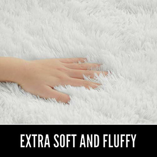 Picture of LOCHAS Ultra Soft Indoor Modern Area Rugs Fluffy Living Room Carpets for Children Bedroom Home Decor Nursery Rug 5.3x7.5 Feet, White