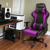 Picture of Homall Gaming Chair Office Chair High Back Computer Chair Leather Desk Chair Racing Executive Ergonomic Adjustable Swivel Task Chair with Headrest and Lumbar Support (Purple)