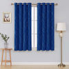 Picture of Deconovo Thermal Insulated Blackout Curtains Wave Line with Dots Foil Printed Grommet Light Blocking Window Drapes for Kids Room 52 x 45 Inch Royal Blue 2 Panels