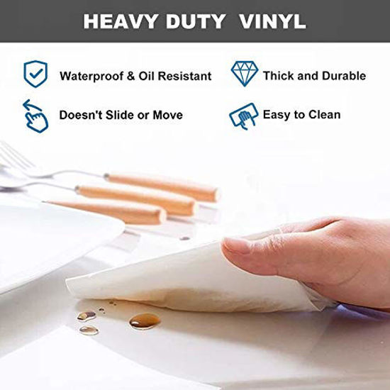 OstepDecor Frosted Table Protector, 22 x 44 Inch Plastic Table Cover  Protector, 1.5mm Thick Desk Cover Plastic Table Protector Frosted Table Pad