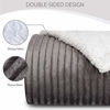Picture of Sherpa Blanket Fleece Throw - 60x80, Dark Gray - Soft, Plush, Fluffy, Warm, Cozy - Perfect for Bed, Sofa, Couch, Chair