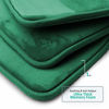 Picture of Clara Clark Memory Foam Bath Mat Ultra Soft Non Slip and Absorbent Bathroom Rug, Set of 2 Large - Hunter Green