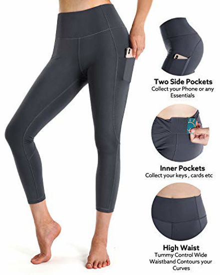 High Waist Yoga Pants For Women Side & Inner Pockets With Tummy