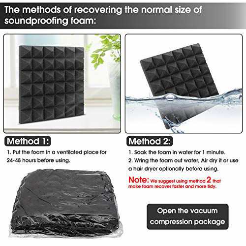 GetUSCart- Little-Lucky Acoustic Foam Panels,SoundProof Padding Foam ...