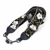 Picture of CLOUDMUSIC Banjo Strap Guitar Strap For Handbag Purse Jacquard Woven With Leather Ends And Metal Clips(White Flowers)