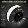 Picture of OVERTURE PLA Filament 1.75mm with 3D Build Surface 200mm x 200mm 3D Printer Consumables, 1kg Spool (2.2lbs), Dimensional Accuracy +/- 0.05 mm, Fit Most FDM Printer, White