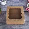 Picture of ONE MORE 6"x6"x3"Brown Bakery Boxes with PVC Window for Pie and Cookies Boxes Small Natural Craft Paper Box 6x6x3inch,Pack of 15