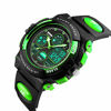 Picture of Kid's Digital Watch LED Outdoor Sports 50M Waterproof Watches Boys Children's Analog Quartz Wristwatch with Alarm - Green