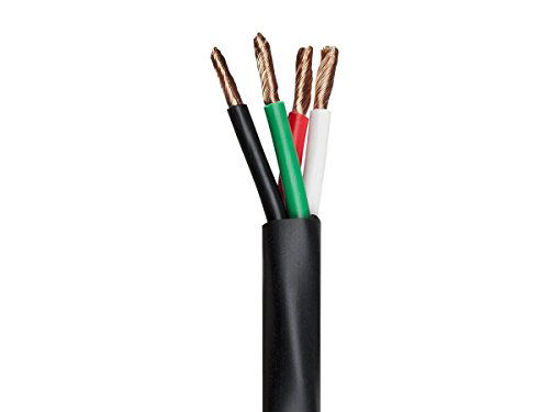 Picture of Monoprice Nimbus Series 18 Gauge AWG 4 Conductor CMP-Rated Speaker Wire/Cable - 100ft UL Plenum Rated, 100% Pure Bare Copper with Color Coded Conductors