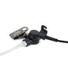 Picture of HYS 2.5mm Receiver/Listen ONLY Surveillance Acoustic Tube Earpiece Headset Shoulder with One Pair Medium Earmolds(Left and Right)