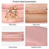 Picture of Relavel Makeup Bag Small Travel Cosmetic Bag for Women Girls Makeup Brushes Bag Portable 2 Layer Cosmetic Case Brush Organizer Christmas Gift (Pink)