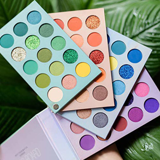 Picture of 60 Colors Eyeshadow Palette, 4 in1 Color Board Makeup Palette Set Highly Pigmented Glitter Metallic Matte Shimmer Natural Ultra Eye Shadow Powder Easy to Blend