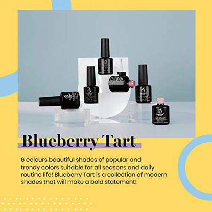 Picture of Beetles Gel Nail Polish Set, Dusty Bouquet Collection Classic Blue Pink Mavue Nail Gel Polish Perfect for Autumn and Winter Nail Art Manicure Kit Soak Off LED Gel, 7.3ml Each Bottle