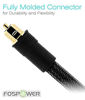 Picture of FosPower (6 Feet) 24K Gold Plated Toslink Digital Optical Audio Cable (S/PDIF) - [Zero RFI & EMI Interference] Metal Connectors & Ultra Durable Nylon Braided Jacket