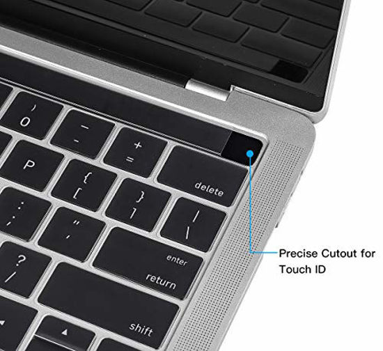 Picture of for MacBook Pro Touch Bar Keyboard Cover, CaseBuy Ultra Thin Clear Keyboard Skin for 2019 - 2016 Release MacBook Pro with TouchBar 13 Inch A2159 A1706 A1989 or 15 Inch A1707 A1990 Protective Skin