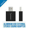 Picture of Sabrent Aluminum USB External Stereo Sound Adapter for Windows and Mac. Plug and Play No Drivers Needed [Black] (AU-EMCB)