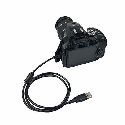 Picture of USB Interface Data Transfer Cable Compatible with Nikon Digital SLR DSLR D3300 D750 D5300 D7200 D3200, Coolpix L340 L32 A10