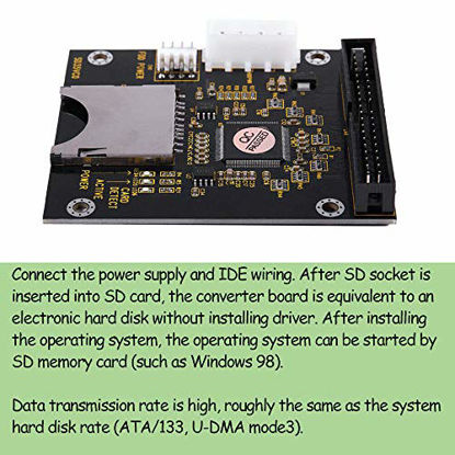 Picture of KOOBOOK 1Pcs SD SDHC Card to IDE 3.5" 40Pin Male Adapter Male IDE Hard Disk Drive Adapter