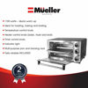 Picture of Toaster Oven 4 Slice, Multi-function Stainless Steel Finish with Timer - Toast - Bake - Broil Settings, Natural Convection - 1100 Watts of Power, Includes Baking Pan and Rack by Mueller Austria