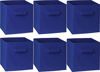 Picture of 6 Pack - SimpleHouseware Foldable Cube Storage Bin, Dark Blue