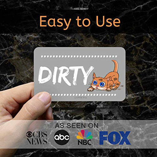 Double Sided Clean or Dirty Dishwasher Magnet Indicator Sign (3.5 x 2  Inches)