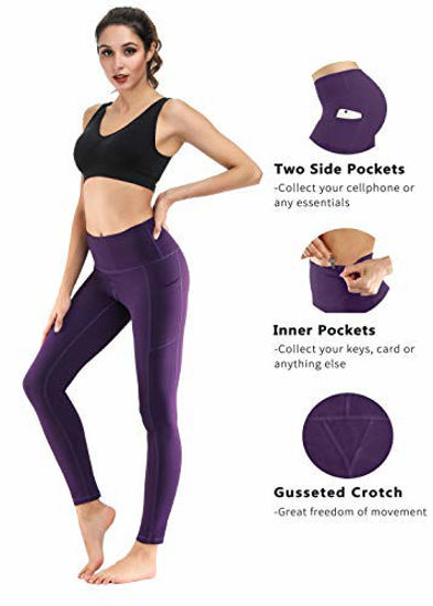 Fengbay 2 Pack High Waist Yoga Pants, Pocket Yoga Pants Tummy Control  Workout Ru