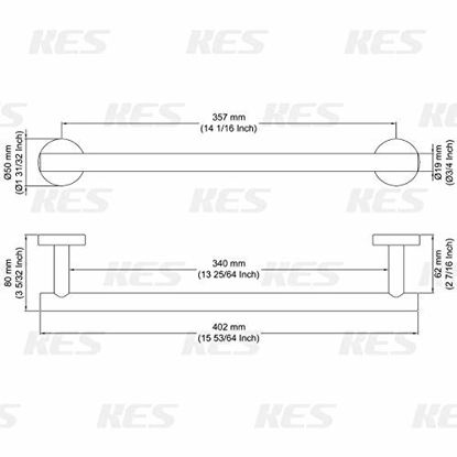 Picture of KES 16 Inches Matte Black Towel Bar for Bathroom Kitchen Hand Towel Holder Dish Cloths Hanger SUS304 Stainless Steel RUSTPROOF Wall Mount No Drill, A2000S40DG-BK