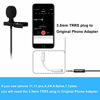 Picture of PoP Voice 12.8 Feet Lavalier Lapel Microphone Professional Grade Omnidirectional Mic Condenser Small Mini Perfect for Recording Podcast PC Laptop Android iPhone YouTube Interview ASMR External