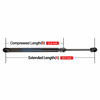 Picture of C1608054 20" Gas Prop Spring Strut 20 inch 100 Lb Per Shock C16-08054 for Camper Shell RV Bed Truck Tonneau Cover Storage Box Basement Door Floor Hatch Custom Window Lift Support Struts