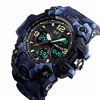 Picture of Mens Digital Watches 50M Waterproof Outdoor Sport Watch Military Multifunction Casual Dual Display Stopwatch Wrist Watch Camo Blue