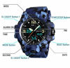 Picture of Mens Digital Watches 50M Waterproof Outdoor Sport Watch Military Multifunction Casual Dual Display Stopwatch Wrist Watch Camo Blue