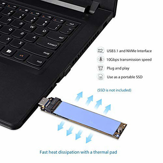 Getuscart Nvme To Usb Adapter M Ssd To Usb Type A Card M Pcie Based M Key Hard Drive