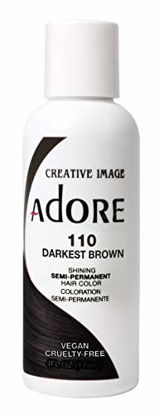 Picture of Adore Semi-Permanent Haircolor #110 Darkest Brown 4 Ounce (118ml) (2 Pack)