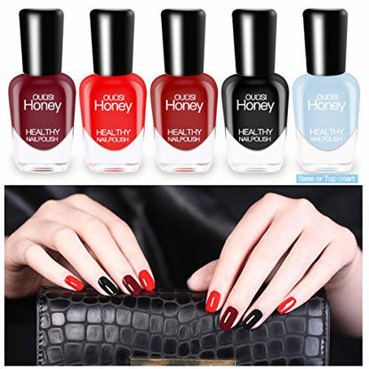 Picture of Abitzon NEW Nail Polish Set (10 Bottles) - Non-Toxic Eco-Friendly Easy Peel Off & Quick Dry Water Based Nail Polish