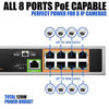 Picture of BV-Tech 9 Port PoE+ Switch (8 PoE+ Ports | 1 Uplink Port) - 120W - 802.3af/at