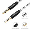 Picture of 3 Feet Aux Cable,CableCreation 3.5mm Male to Male Auxiliary Audio Stereo Cord Compatible with Car,Headphones, iPods, iPhones, iPads,Tablets,Laptops,Android Smart Phones& More, 1M /Black & White