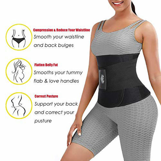 ChongErfei Waist Trainer Belt for Women Waist Cincher Trimmer Slimming Body  Shaper Sport Girdle Belt (Black, X-Large) : : Sports & Outdoors
