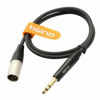 Picture of TISINO 1/4 to XLR Cable, Nylon Braid Quarter inch TRS Stereo Jack to Male XLR Balanced Interconnect Cord Patch Lead - 3.3ft