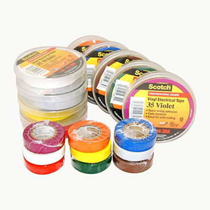 Picture of Scotch Vinyl Color Coding Electrical Tape 35, 1/2 in x 20 ft, White