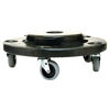 Picture of Rubbermaid Commercial Products FG264000BLA Dolly, Black, Use with BRUTE Trash Can, Wheels, 18-1/4 x 6-3/5