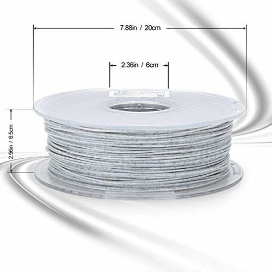 Picture of AMOLEN 3D Printer Filament, Marble PLA Filament 1.75mm, Marble White 3D Printing Filament, 1kg