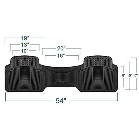 Picture of FH Group F11306BLACK-3ROW Floor Mat (Trimmable Heavy Duty 3 Row SUV All Weather 4pc Full Set - Black)