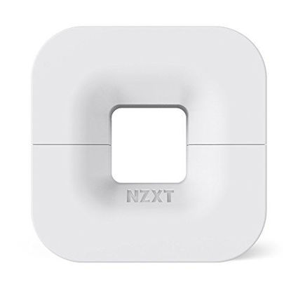 Picture of NZXT Puck - BA-PUCKR-W1 - Cable Management and Headset Mount - Compact Size - Silicone Construction - Powerful Magnet for Computer Case Mounting - White