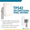 Picture of Tupavco TP542 Dual-Band (13dBi) Outdoor Directional Panel Antenna (2.4GHz & 5GHz WiFi) Wireless Network Signal (Pole Mast Mount) Weatherproof High-Gain Long-Range (w/N-Female Connector)