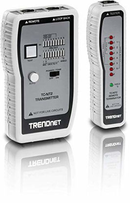 Picture of TRENDnet Network Cable Tester, Tests Ethernet/USB & BNC Cables, Accurately Test Pin Configurations up to 300M (984 ft), TC-NT2