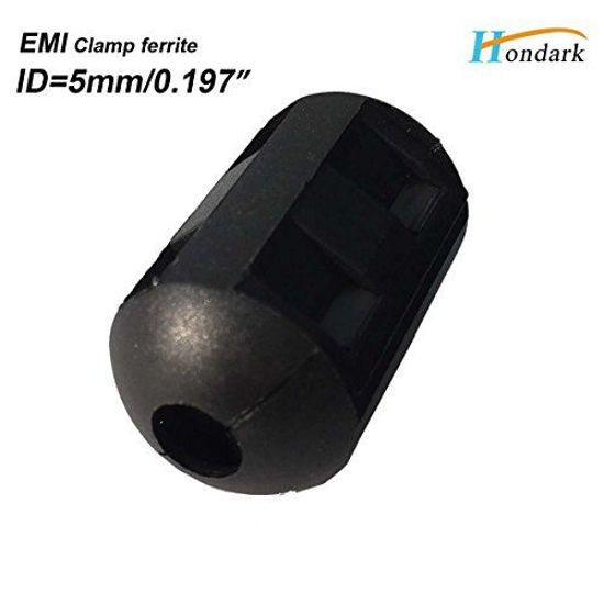 Picture of 20ea 5mm 0.2 inch Cable Wire ferrite Clip Filter ferrite Bead Noise Cancel ferrite Ring rf Choke ferrite core ferrite clamp ferrite snap Black