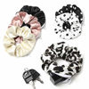 Picture of Pocket Scrunchies with Zipper Stash Hair Ties Soft Silk Satin Scrunchy (LLCQ-010)