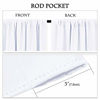 Picture of PONY DANCE White Curtains Decoration - Bedroom White Rod Pocket Top Drapes Solid Soft Window Treatments Panels Half-Light Block for Living Room, 42 in Wide by 72 in Drop, Pure White, Double PCs