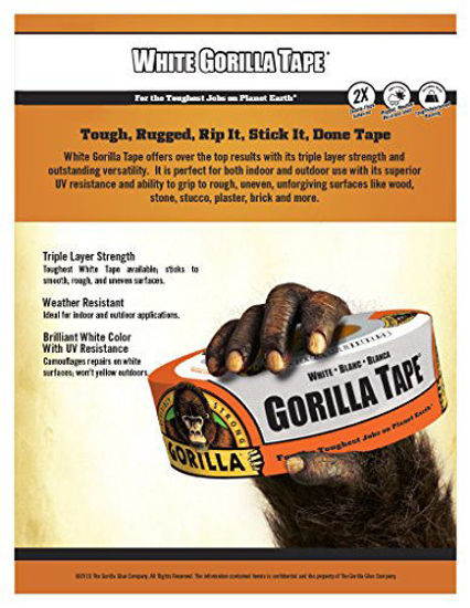 GORILLA TAPE 2 X 30YD WHITE