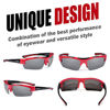 Picture of Duduma Polarized Designer Fashion Sports Sunglasses for Baseball Cycling Fishing Golf Tr62 Superlight Frame (red/black)